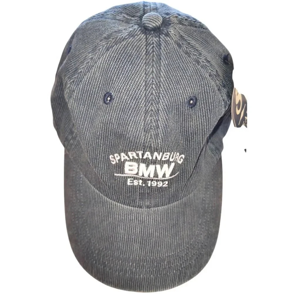 NWT Spartanburg BMW Est.1992 adjustable golf baseball cap hat Navy w white lette